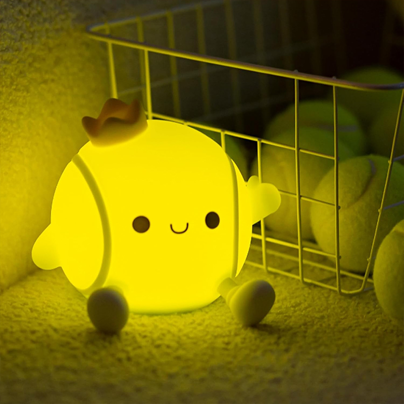Table Tennis App - Schattig tennisnachtlampje Siliconen slaaplamp voor kinderkamer