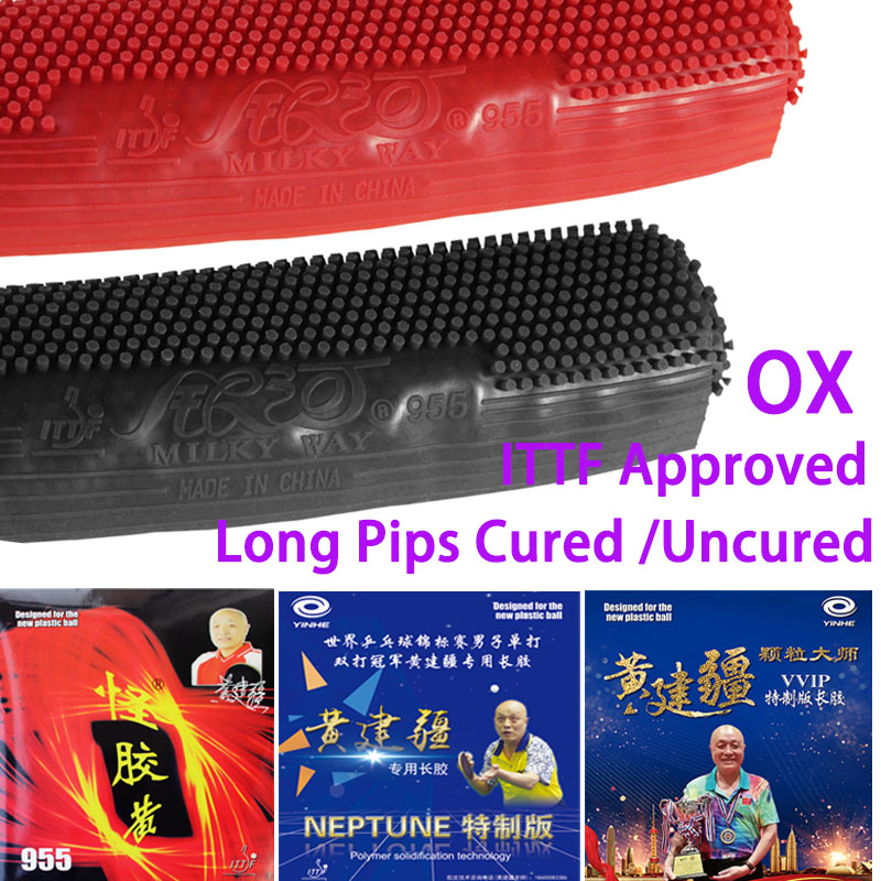 Table Tennis Association - YINHE 955/Neptune/VVIP Lange Pips Tafeltennisrubber Uitgehard/Uncured
