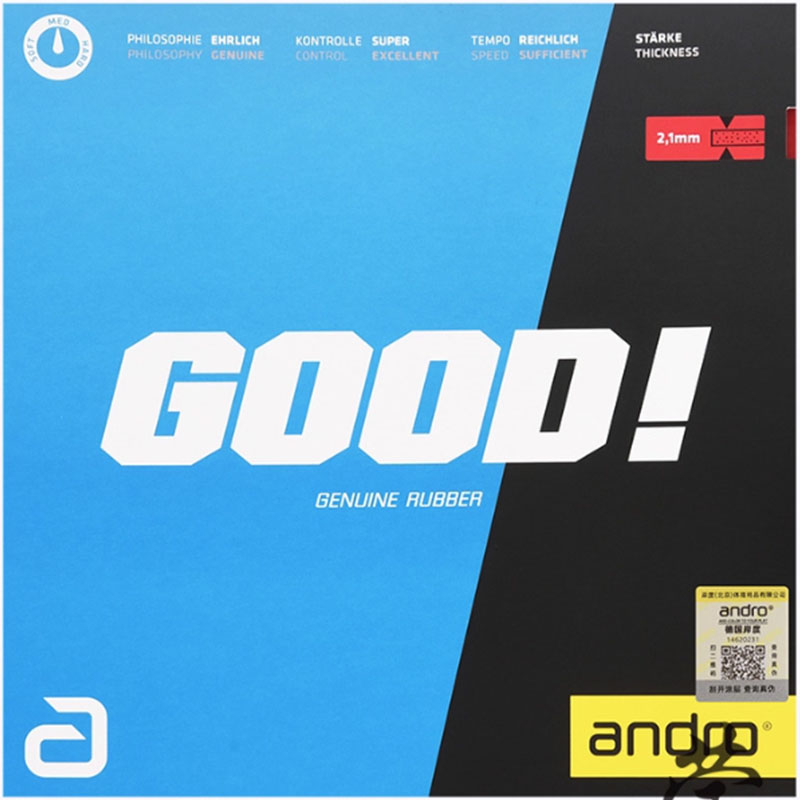 Table Tennis Venue - Andro GOOD Tafeltennisrubber Niet-kleverig Hoge Elastiek