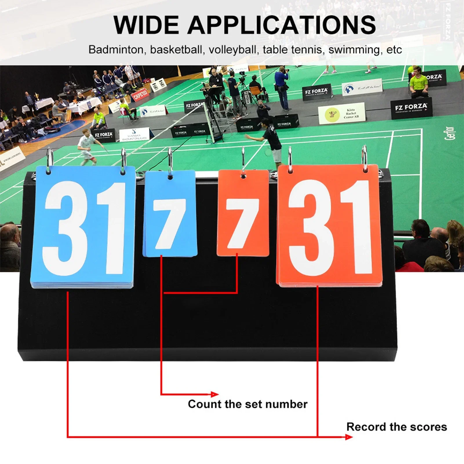 Table Tennis Score - 4-cijferig scorebord voor sportcompetitie voor tafeltennis,