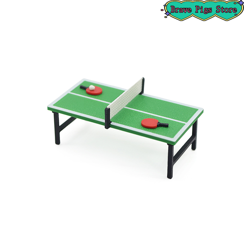 Table Tennis Venue - 1:12 Miniatuur Tafeltennis Racket Model Tafeltennis