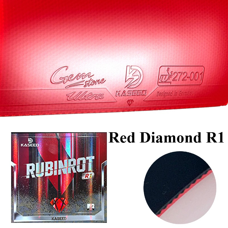 Table Tennis Venue - KASEED Red Diamond R1 Tafeltennisrubber met