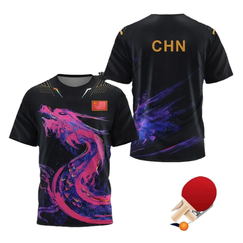 Table Tennis Graphics - CHINA Dragon Tafeltennis Grafische T-shirt voor