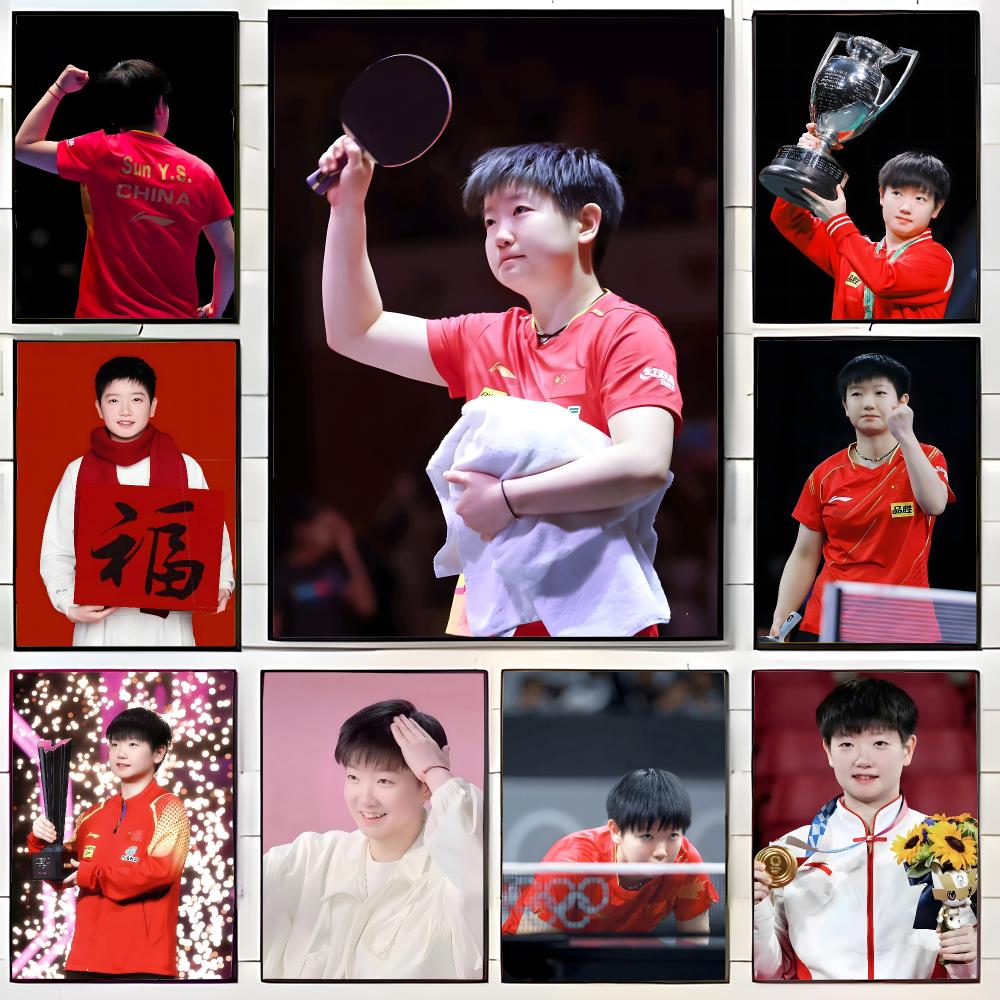 Table Tennis Champion - Kampioen Tafeltennis Atleet S-Sun Yingsha Poster