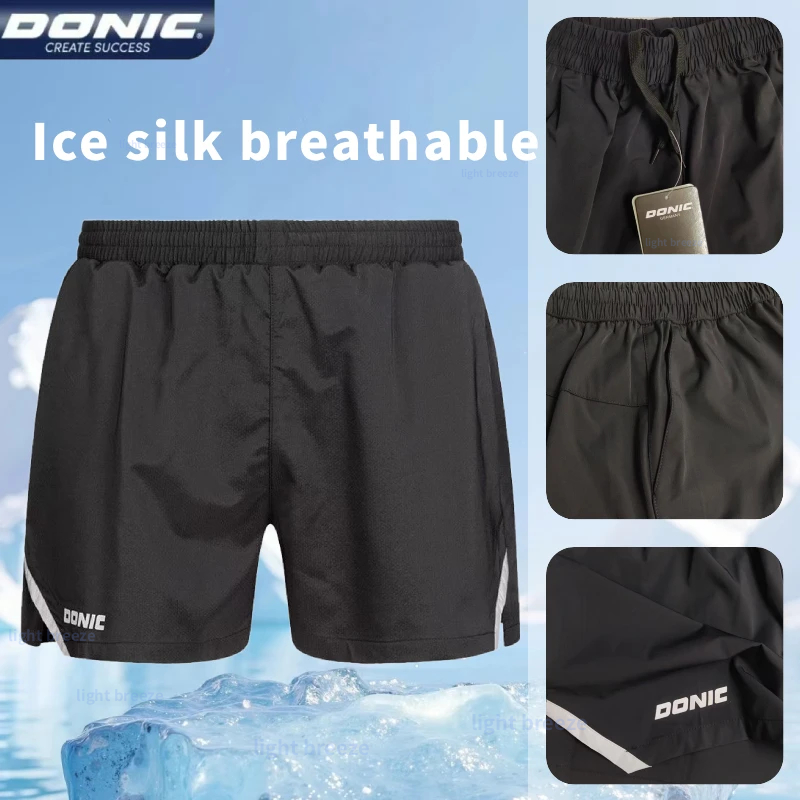 Table Tennis Shorts - Donic Tafeltennisshorts Heren en Dames Sneldrogend