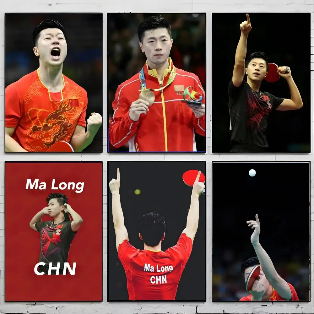 Table Tennis Champion - tafeltenniskampioen sportidool Ma Long Poster Topklasse