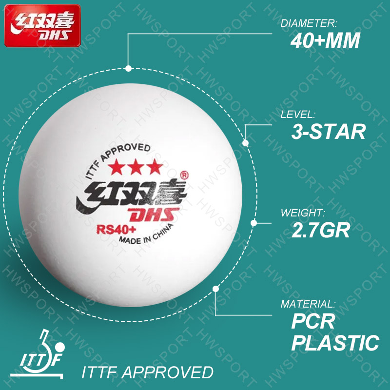 DHS Tafeltennisballen RS40+ Gl - Table Tennis Ball Brand recensie en prijs