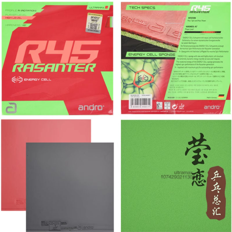 Andro Rasanter R45 47 50 C45 4 - Table Tennis Venue recensie en prijs