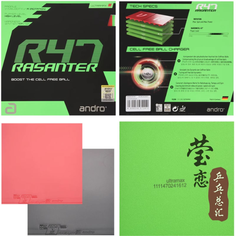 Andro Rasanter R45 47 50 C45 4 - Table Tennis Venue recensie en prijs